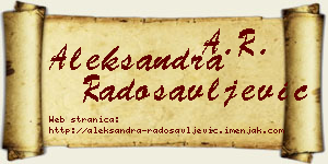 Aleksandra Radosavljević vizit kartica
